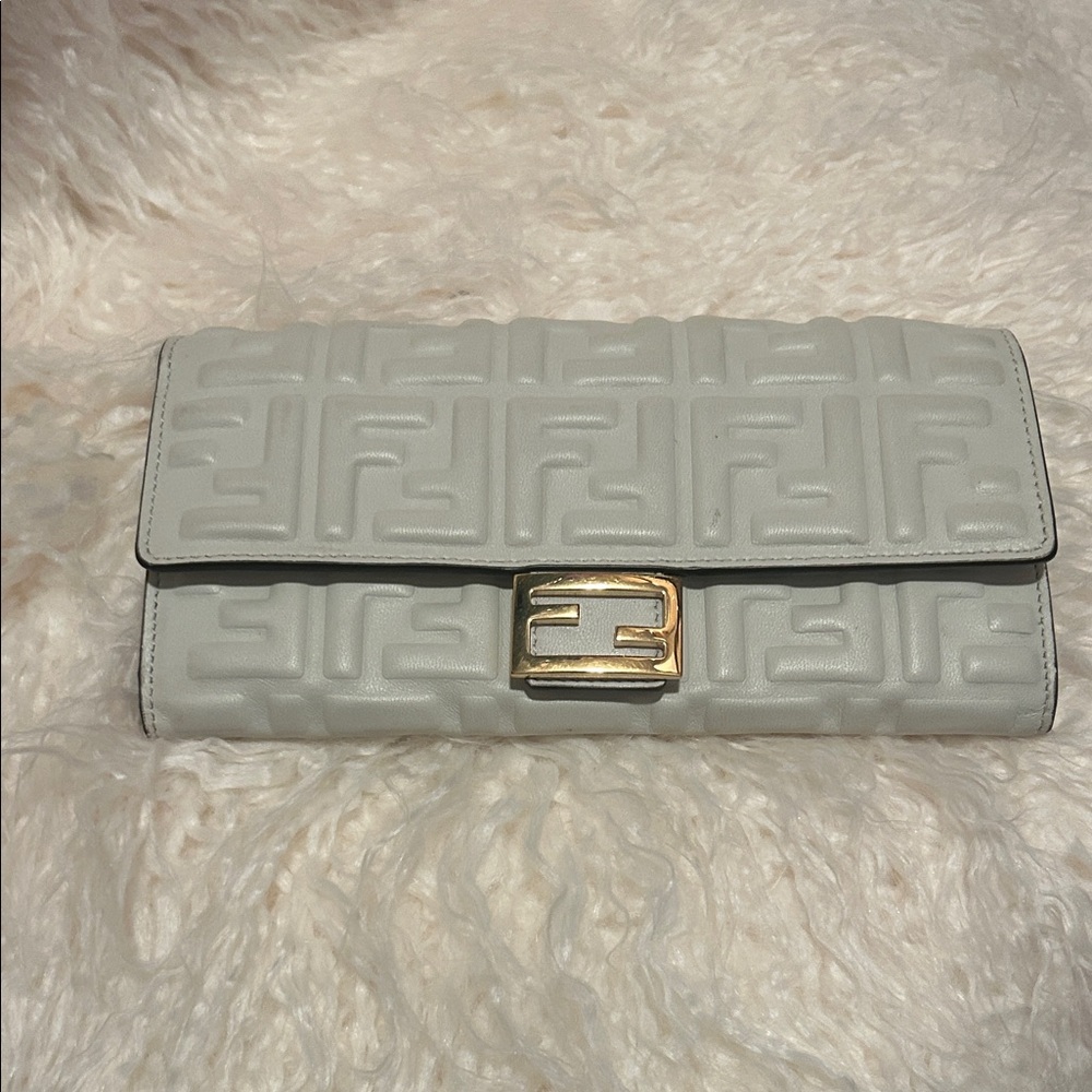 Fendi | Baguette Continental | Wallet with Zucca Embossed Leather